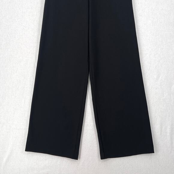 ENZA COSTA Crepe Straight Leg Pant Womens XS Black High Rise Wide Leg NEW - Picture 4 of 12